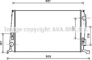 Ava Quality Cooling DA2005 - Радіатор, охолодження двигуна autocars.com.ua