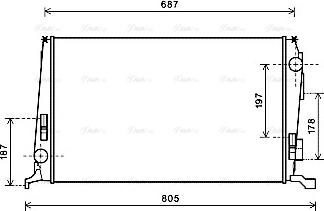 Ava Quality Cooling DAA2005 - Радіатор, охолодження двигуна autocars.com.ua