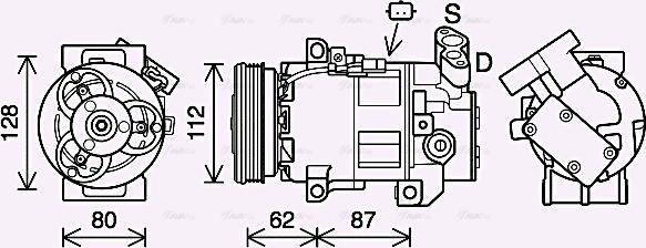 Ava Quality Cooling DAAK015 - Компресор, кондиціонер autocars.com.ua