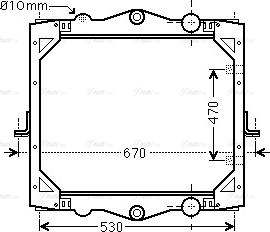 Ava Quality Cooling DF 2040 - Радіатор, охолодження двигуна autocars.com.ua