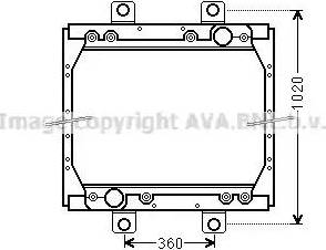 Ava Quality Cooling DF2044 - Радіатор, охолодження двигуна autocars.com.ua