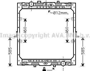 Ava Quality Cooling DF2045 - Радиатор, охлаждение двигателя avtokuzovplus.com.ua