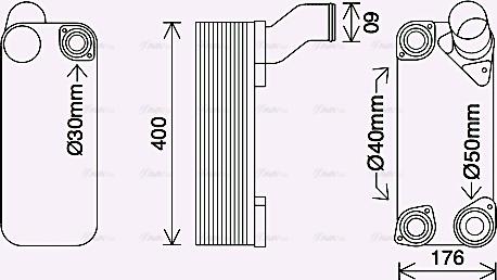 Ava Quality Cooling DF3082 - Масляний радіатор, ретардер autocars.com.ua