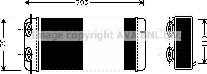 Ava Quality Cooling DF6003 - Теплообмінник, опалення салону autocars.com.ua