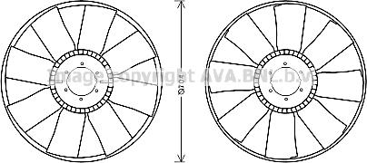 Ava Quality Cooling DFC064 - Крильчатка вентилятора, охолодження двигуна autocars.com.ua