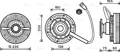 Ava Quality Cooling DFC046 - Зчеплення, вентилятор радіатора autocars.com.ua