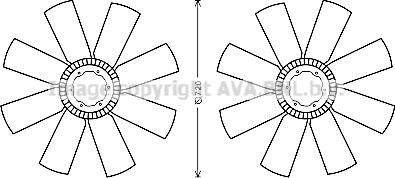 Ava Quality Cooling DFC063 - Крыльчатка вентилятора, охлаждение двигателя avtokuzovplus.com.ua