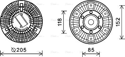 Ava Quality Cooling DFC066 - Зчеплення, вентилятор радіатора autocars.com.ua