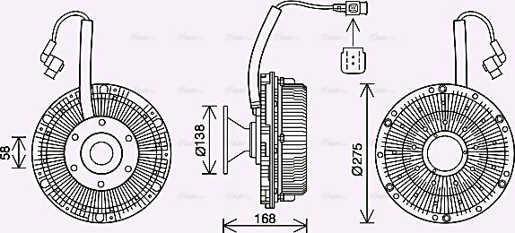 Ava Quality Cooling DFC074 - Зчеплення, вентилятор радіатора autocars.com.ua