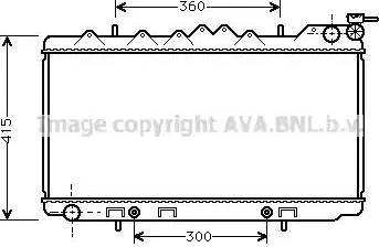 Ava Quality Cooling DN 2097 - Радіатор, охолодження двигуна autocars.com.ua