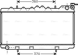 Ava Quality Cooling DN 2102 - Радіатор, охолодження двигуна autocars.com.ua