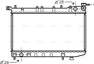 Ava Quality Cooling DN 2123 - Радіатор, охолодження двигуна autocars.com.ua