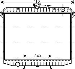 Ava Quality Cooling DN 2148 - Радіатор, охолодження двигуна autocars.com.ua