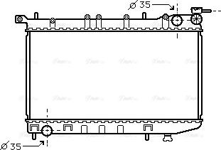 Ava Quality Cooling DN 2174 - Радіатор, охолодження двигуна autocars.com.ua