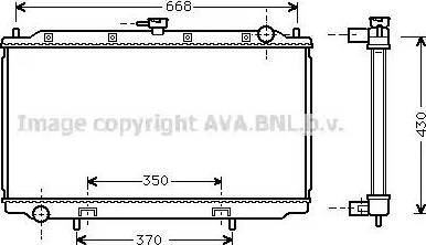 Ava Quality Cooling DN 2181 - Радіатор, охолодження двигуна autocars.com.ua