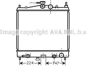 Ava Quality Cooling DN 2211 - Радиатор, охлаждение двигателя avtokuzovplus.com.ua