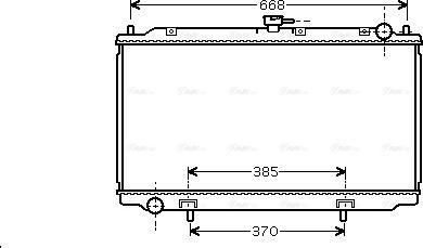 Ava Quality Cooling DN 2220 - Радіатор, охолодження двигуна autocars.com.ua