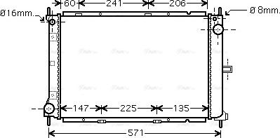 Ava Quality Cooling DN 2249 - Радіатор, охолодження двигуна autocars.com.ua