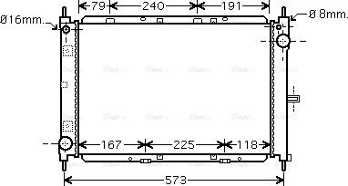 Ava Quality Cooling DN 2260 - Радіатор, охолодження двигуна autocars.com.ua