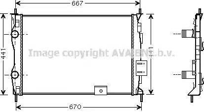 Ava Quality Cooling DN 2279 - Радиатор, охлаждение двигателя avtokuzovplus.com.ua