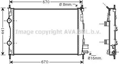 Ava Quality Cooling DN 2287 - Радіатор, охолодження двигуна autocars.com.ua