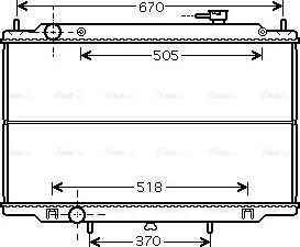 Ava Quality Cooling DN 2302 - Радиатор, охлаждение двигателя avtokuzovplus.com.ua