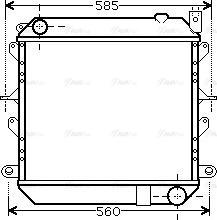 Ava Quality Cooling DN 2310 - Радіатор, охолодження двигуна autocars.com.ua