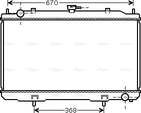 Ava Quality Cooling DN 2324 - Радиатор, охлаждение двигателя avtokuzovplus.com.ua