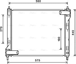 Ava Quality Cooling DN2354 - Радиатор, охлаждение двигателя avtokuzovplus.com.ua