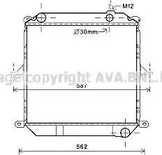 Ava Quality Cooling DN2362 - Радіатор, охолодження двигуна autocars.com.ua