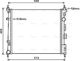 Ava Quality Cooling DN2425 - Радіатор, охолодження двигуна autocars.com.ua