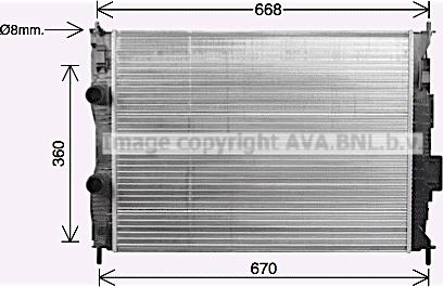 Ava Quality Cooling DN2463 - Радиатор, охлаждение двигателя avtokuzovplus.com.ua