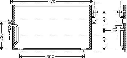 Ava Quality Cooling DN 5182 - Конденсатор, кондиціонер autocars.com.ua