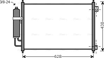 Ava Quality Cooling DN5328D - Конденсатор, кондиціонер autocars.com.ua