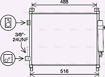 AVA DN5436D - Конденсатор, кондиціонер autocars.com.ua