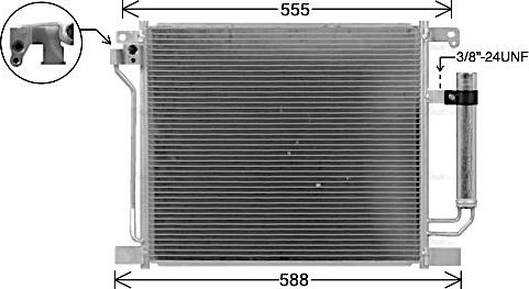 Ava Quality Cooling DN5467D - Конденсатор кондиционера avtokuzovplus.com.ua