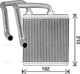 Ava Quality Cooling DN6476 - Теплообмінник, опалення салону autocars.com.ua