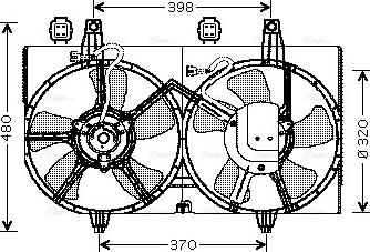 Ava Quality Cooling DN 7511 - Вентилятор, охлаждение двигателя avtokuzovplus.com.ua