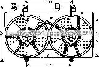 Ava Quality Cooling DN7512 - Вентилятор, охлаждение двигателя avtokuzovplus.com.ua