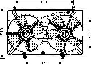 Ava Quality Cooling DN 7529 - Вентилятор, охлаждение двигателя avtokuzovplus.com.ua