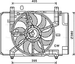 Ava Quality Cooling DN7532 - Вентилятор, охлаждение двигателя avtokuzovplus.com.ua