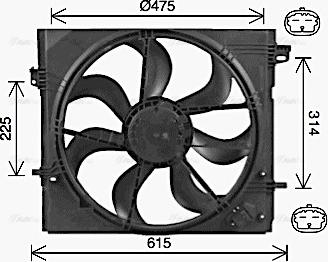 Ava Quality Cooling DN7540 - Вентилятор, охлаждение двигателя autodnr.net