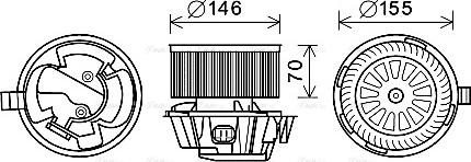 Ava Quality Cooling DN8384 - Вентилятор салона avtokuzovplus.com.ua