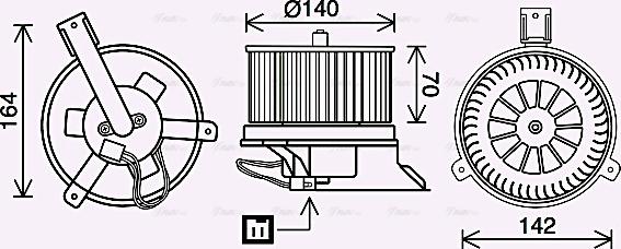 Ava Quality Cooling DN8434 - Вентилятор салону autocars.com.ua