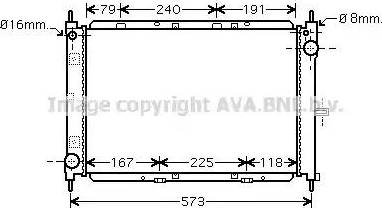 Ava Quality Cooling DNA2260 - Радіатор, охолодження двигуна autocars.com.ua