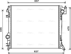 Ava Quality Cooling DNA2416 - Радіатор, охолодження двигуна autocars.com.ua