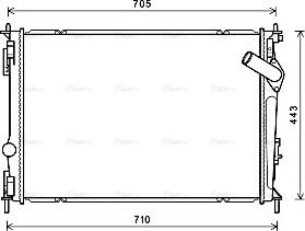 Ava Quality Cooling DNA2419 - Радиатор, охлаждение двигателя avtokuzovplus.com.ua