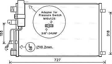 Ava Quality Cooling DNA5290D - Конденсатор кондиционера avtokuzovplus.com.ua