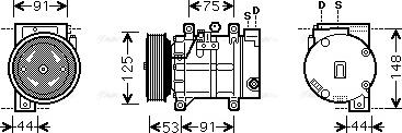 Ava Quality Cooling DNAK259 - Компресор, кондиціонер autocars.com.ua