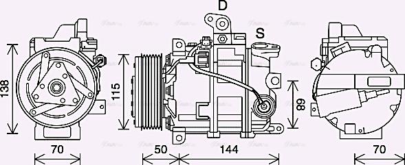 Ava Quality Cooling DNAK447 - Компресор, кондиціонер autocars.com.ua